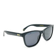 Load image into Gallery viewer, Sunglasses Polarized (Harpoon) - Bear Flag Fish Co. Black. Unisex, Polarized Sunglasses. Relaxed fit and stylish. Gold Harpoon logo on side of sunglasses with a Gold Bear Flag logo on box and carrying case.