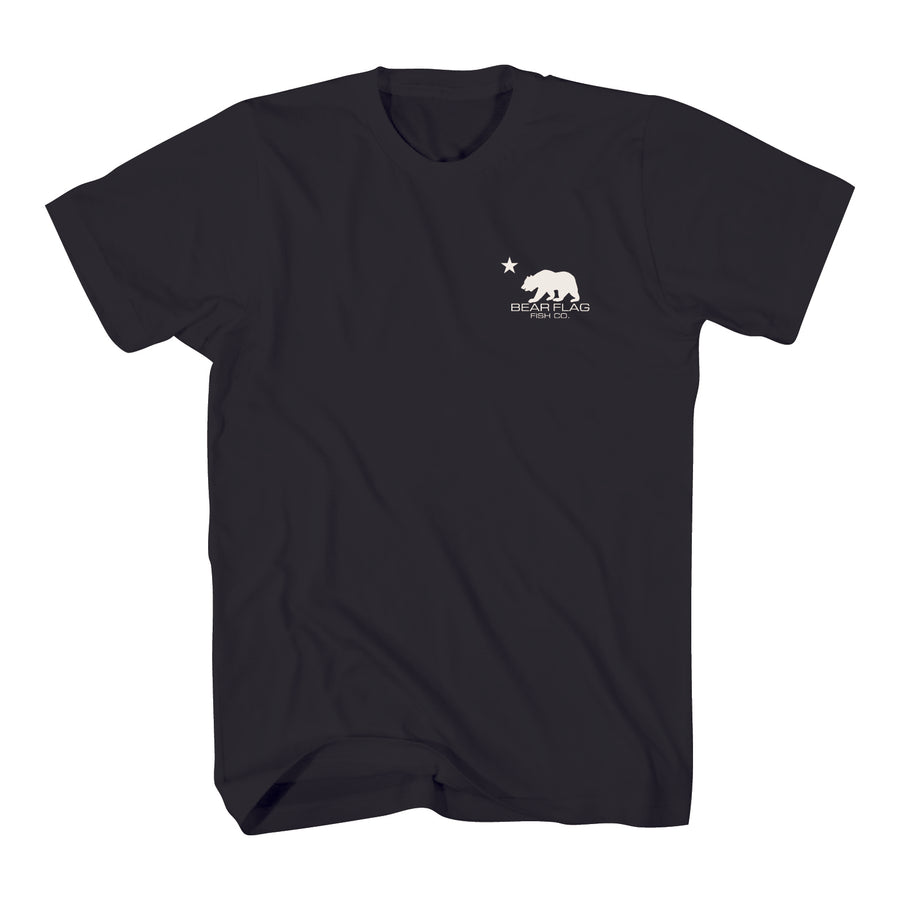 Eat Local Fish Tee Blk - Bear Flag Fish Co.