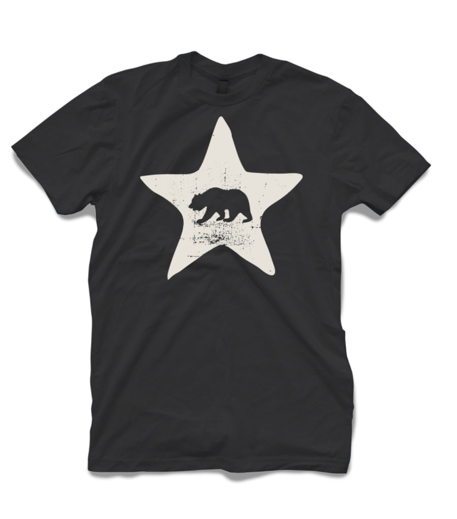 Bear Flag Star Tee BLK - Bear Flag Fish Co.