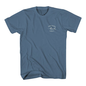 Bear Flag 2 Boat Tee BLU - Bear Flag Fish Co.
