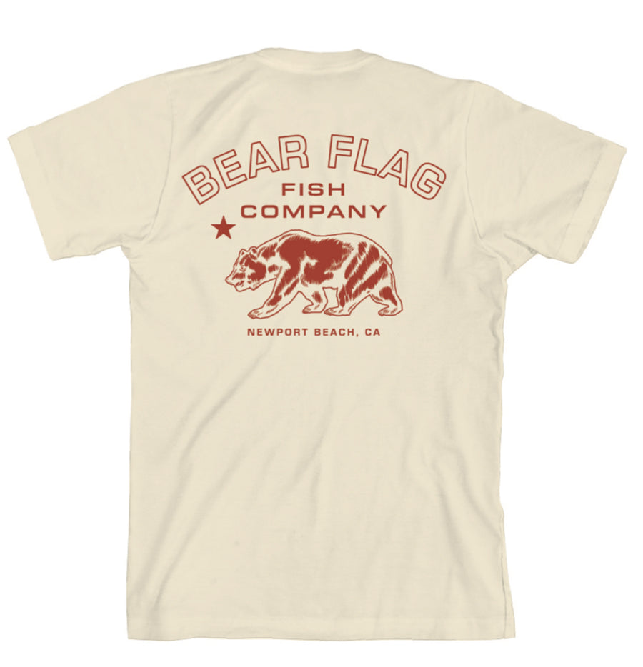 Bear Flag Newport Beach SS Tee Cream