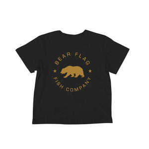 Women’s Cali Bear Short Sleeve T-Shirt - Bear Flag Fish Co. Women’s organic certified 100% cotton, blind stitch at sleeves and straight hem at the bottom. Drop shoulder fit and extra soft.