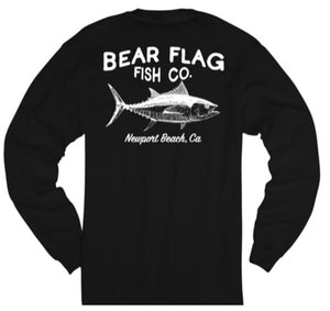 L/S Tuna Tee - Bear Flag Fish Co.Long SleeveTuna Tee - Black. Has tuna graphics down both sleeves and the bear flag logo on the back. 